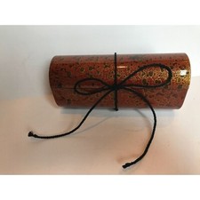 Genie Evening Bag Lacquerware Red Brown Splash Oriental Art Made In Japan 1970's