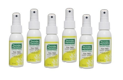 6 x Thursday Plantation Tea Tree Foot Spray 50mL Deodorises Cools Refreshes - Picture 1 of 1