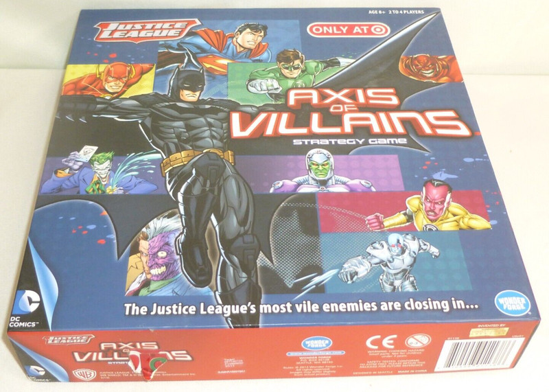 Justice League Axis of Villains Strategy Board Game Heroes Vs Villains Complete