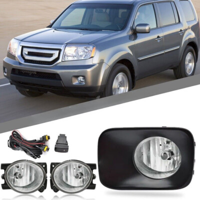 Front Bumper Fog Light Lamps w/Cover Bezel +Wiring Kit For 2009-2015