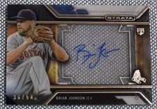Brian JOHNSON 2016 Topps Strata Certified RC On Card Autograph AUTO #SA-BJ 36/50