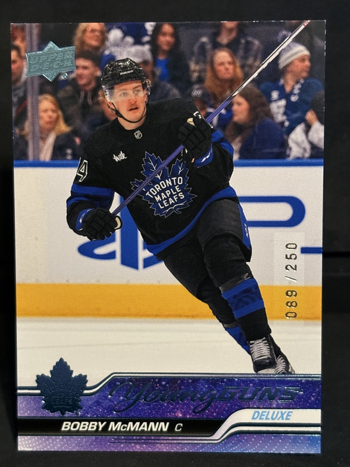 2023-24 Upper Deck Series 2 Young Guns #479 Bobby McMann Deluxe /250 Maple Leafs