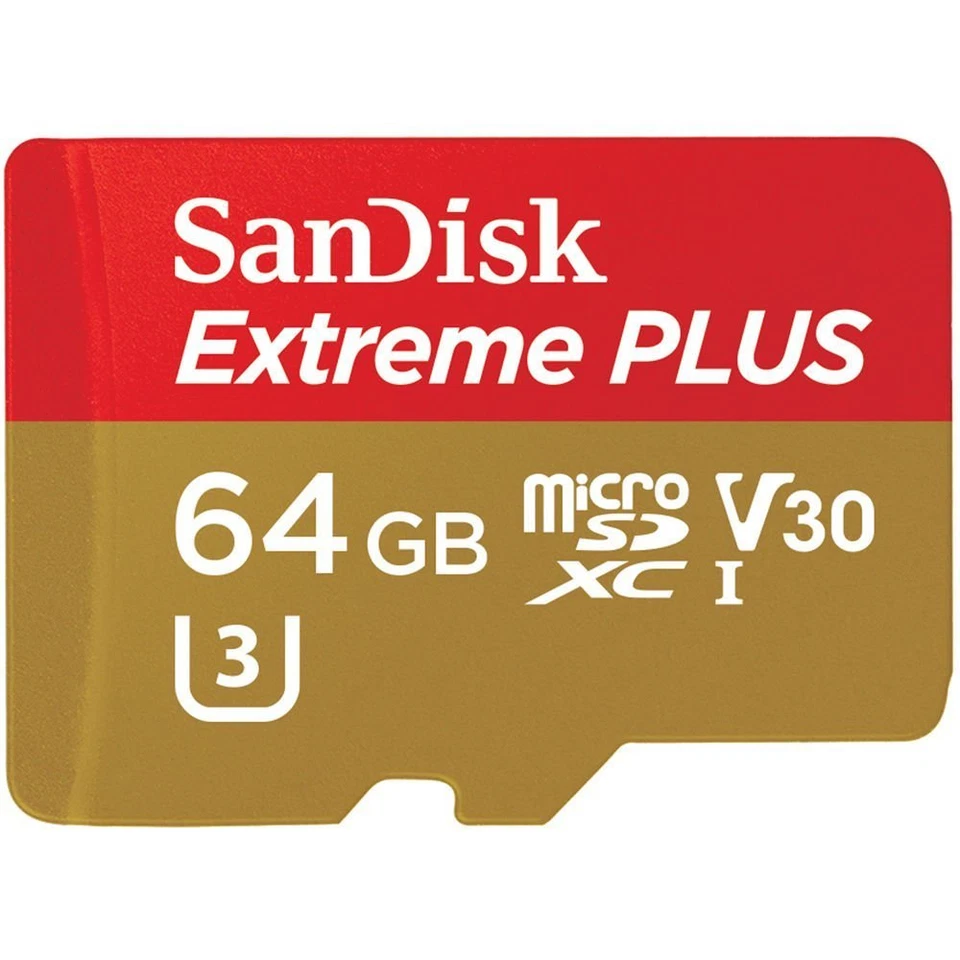 SanDisk Extreme PLUS 64GB microSDXC Memory Card w/ Adapter UHS-I V30 U3 Class 10 - Image 2 of 4