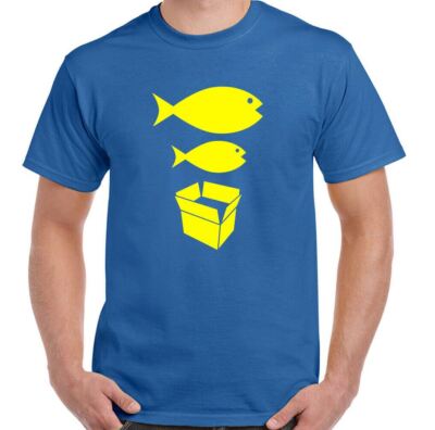 Big Fish Little Cardboard Box T-Shirt Herren Lustig Tanz Acid House FAC5 Rave