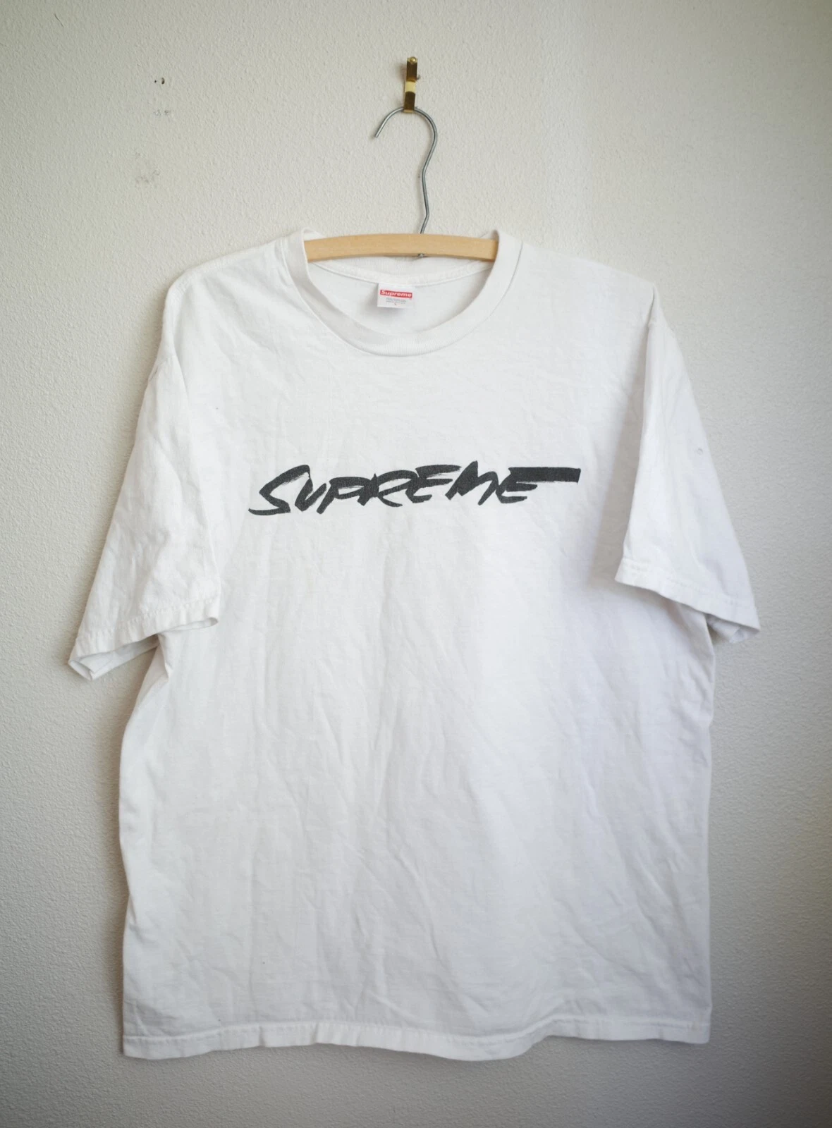 Tee shirt logo Supreme Futura blanc Justice pour tous taille grand EUC