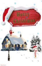 Merry Christmas Garden Flag Winter Double Sided Yard Banner Santa Holidays