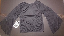 NWT Praisewear Blouse Liturgical Black Long Bell SLeeve ch/Ladies pullover