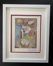 PABLO PICASSO  1948 BEAUTIFUL SIGNED PRINT MATTED 11 X 14 + LIST  $995