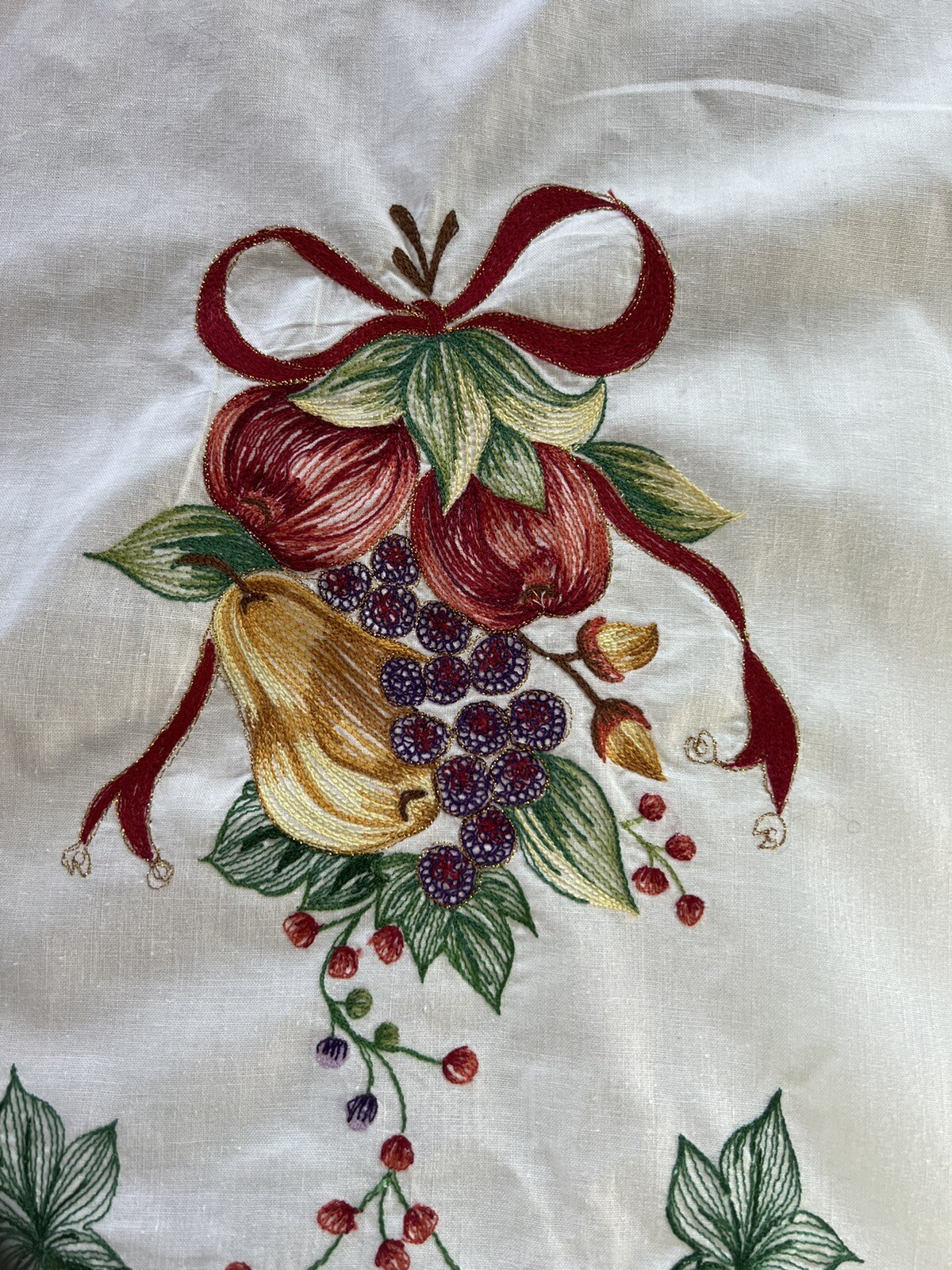 Vintage 39” Round Christmas Tree Skirt eBay