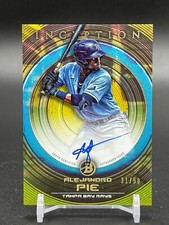2022 Bowman Inception Alejandro Pie Gold On Card Auto #31/50 Tampa Bay Rays 🔥
