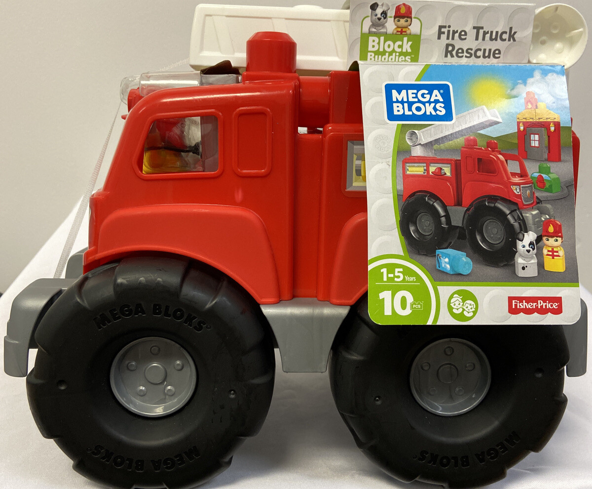 mega bloks fire truck rescue building set