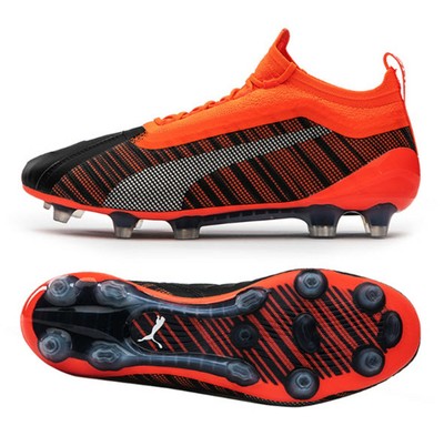 Puma Ultra 4.1 FG/AG Soccer Cleats JR - Shocking Orange/Puma Black