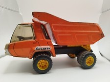 Vintage Blechspielzeug  -JOUSTRA GOLIATH- Kipper LKW /Rot/ 28 cm/ Made in France