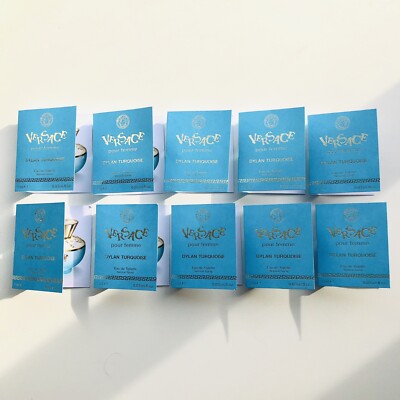 10 x Versace Dylan Turquoise For Women Eau de Toilette EDT Spray Sample 1ml
