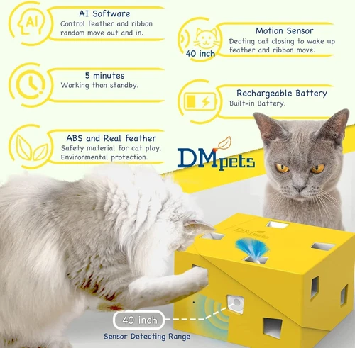Smart cat electric toy, USB charging, upgraded mole cat interactive game. - Picture 7 of 9