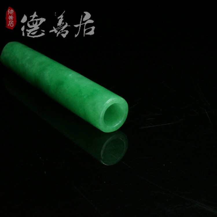 【アンティーク】卵型玉翡翠　置物　飾り台・箱付 jade antiques Old Chinese Rare Collect Antique Jade Hat Pendant Feather Tube