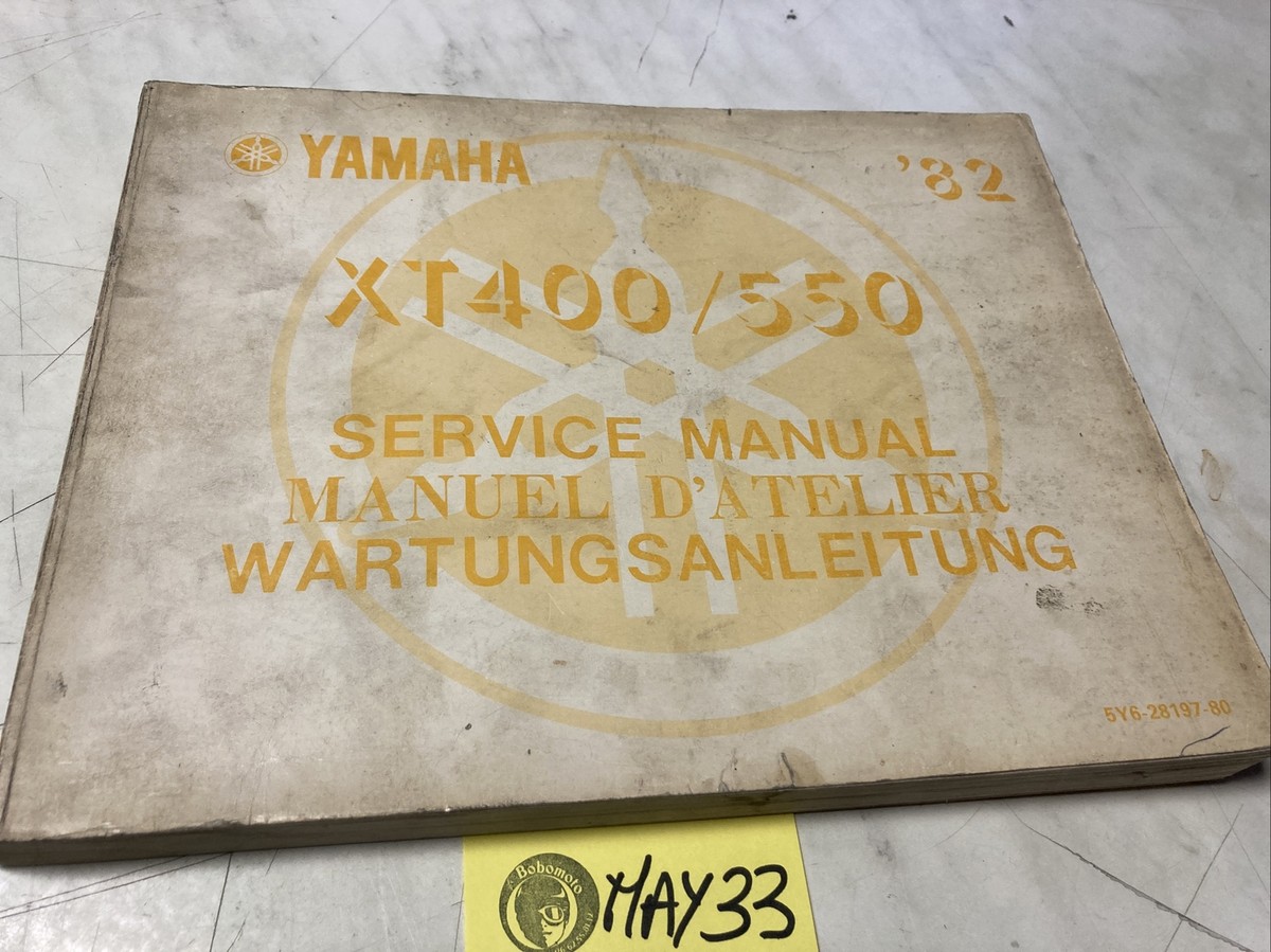 Yamaha XT400 XT550 1982 XT 400 550 Service Workshop Manual | eBay