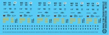 N Scale - Mosaic Phosphate 3 Bay Covered Hopper v3 Decals