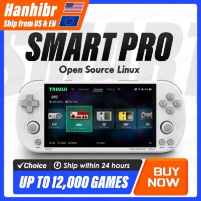 Trimui Smart Pro Handheld Game Console - 4.96'' IPS, RGB, Retro Game Player