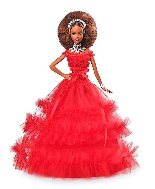 2018 blonde holiday barbie