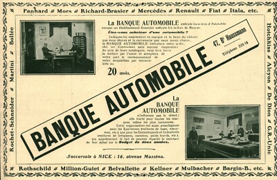 Reklame alte Autobank Bd Haussman1906 aus Zeitschrift 
