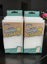 Scrubb Daddy Sponge Daddy Dye Free Sponges 3-Pack Pack of 2 - 6 Sponges Total