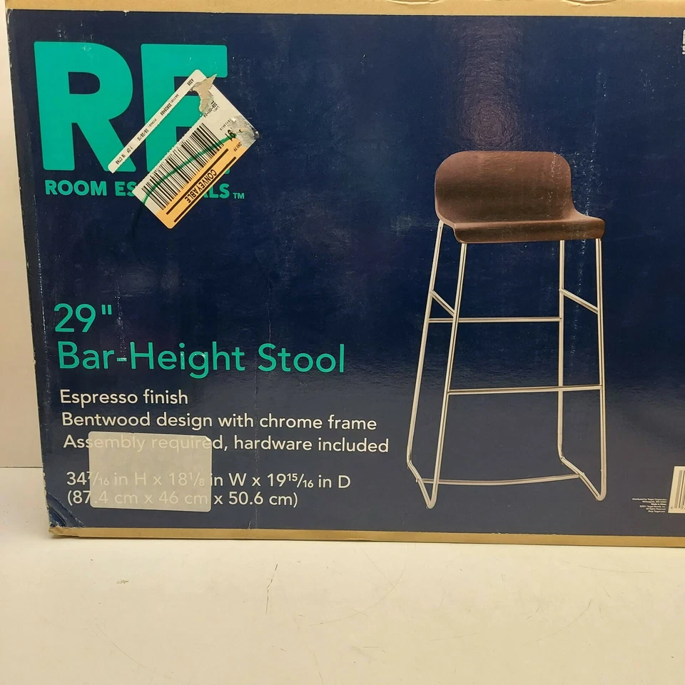 Room Essentials Espresso Finish  29" Height Bar Stool - Image 4 of 4