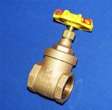 Rot Gelb Muffen Absperrschieber 1 1/4" IG x IG Rotguss PN 20 Absperrventil DN32