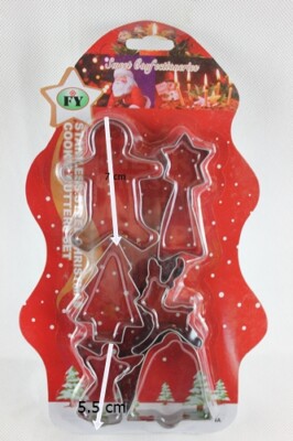 Weihnachtskekse Ausstecher 6er Set Weihnachtsgebäck Plätzchen Schablonenform Form Backen 2
