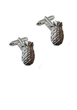 Pineapple FT135 1.5X3.5cm English Pewter Cufflinks Handmade in Sheffield