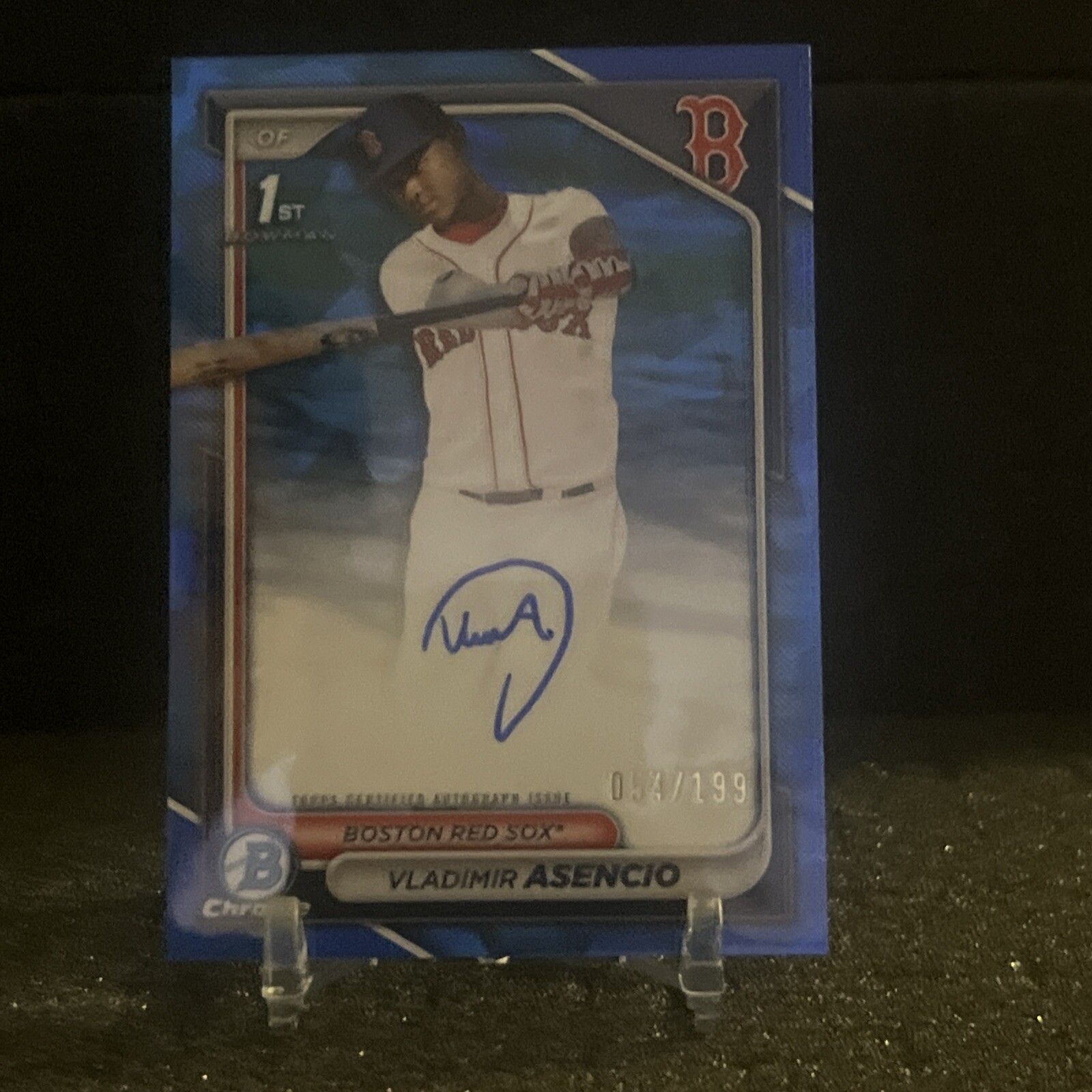 Vladimir Asencio /199 1st Bowman Sapphire Auto 2024 Bowman Chrome Sapphire