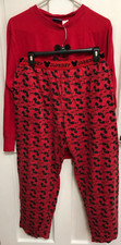 VINTAGE Disney Men's Pajamas Mickey Mouse Pajama Shirt  Pants 100 Cotton Med