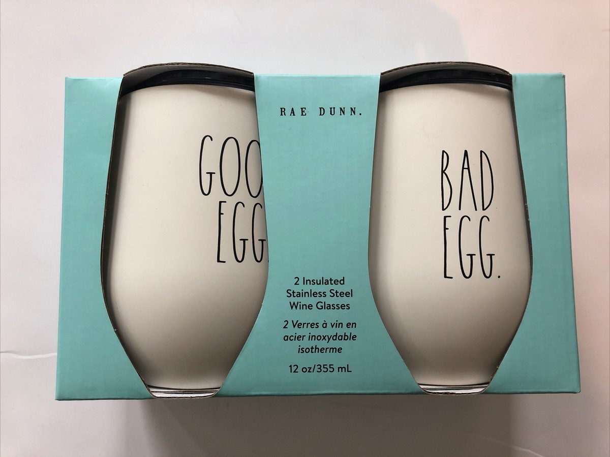 New Rae Dunn Insulated Stainless Steel Wine Glasses 