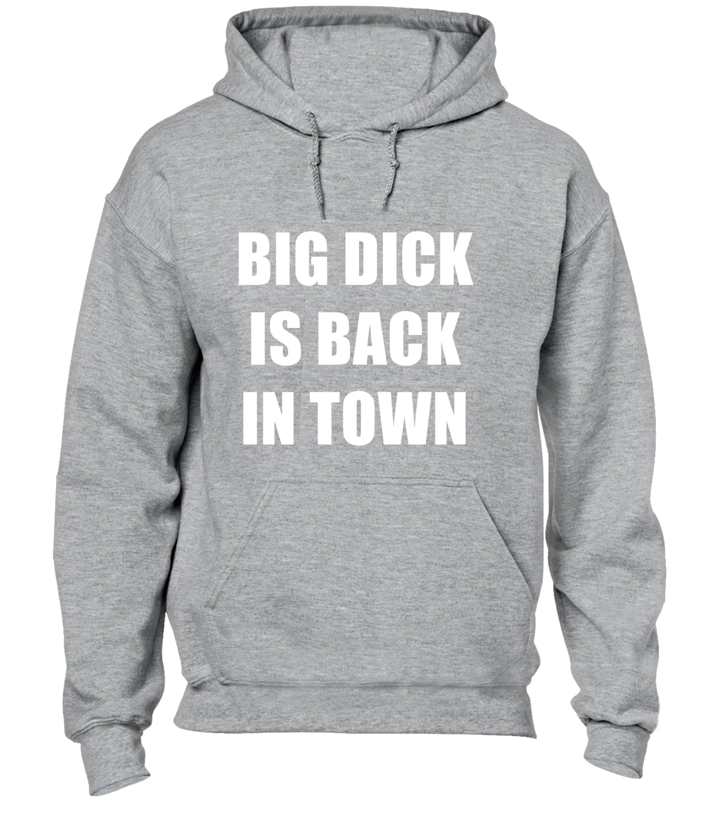 RHUDE FELPA CON CAPPUCCIO BIG DIC*K IS BACK IN TOWN DIVERTENTE SCHERZO RUDE DESIGN TOP NUOVA