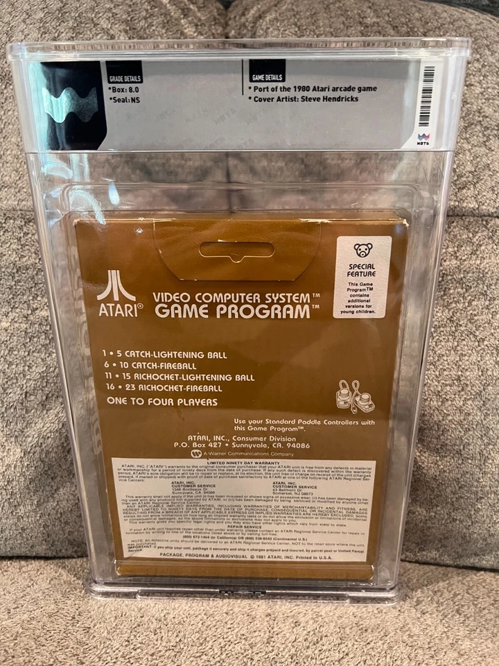 WARLORDS Atari 2600 WATA Graded 8.0 NM Brand New Factory Sealed - Image 3 of 4