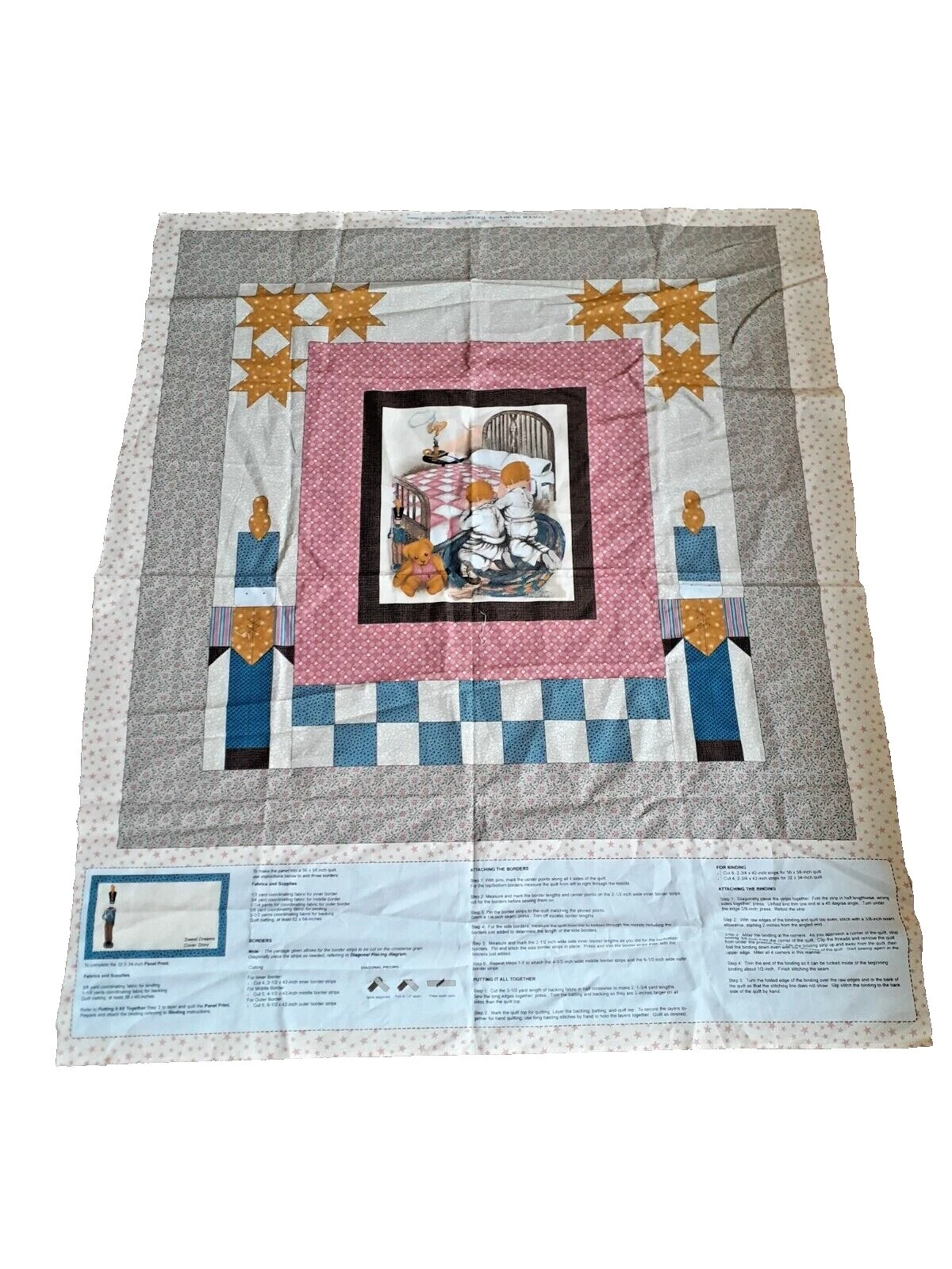 Paneles de tela artesanal religiosa para Acolchar