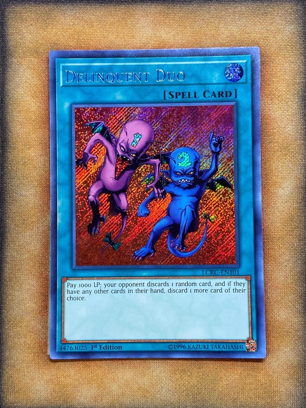 Yugioh Delinquent Duo LCKC-EN101 Secret Rare 1st Ed NM