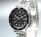 Vintage [N MINT] SEIKO Diver 6458-6000 38mm Black Day Date 150m Qz Mens Watch JP