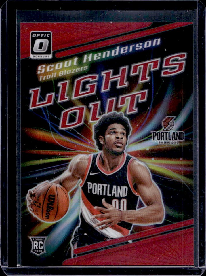 2023-24 Donruss Optic Scoot Henderson Lights Out RC Red Rookie #22/99