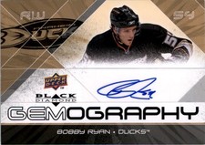 2008-09 Black Diamond Gemography #GBR Bobby Ryan Auto - HKY