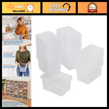 Multipurpose Clear Storage Bins - 25-Piece Set for Home Office Organization