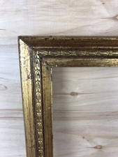 Antique VTG Gold Gilt Wood Fine Art Photo Frame Fits 10x13" Country Primitive