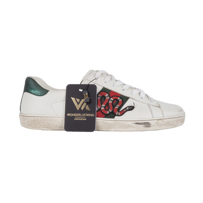 GUCCI Ace Kingsnake Limited sneaker leather designer men's luxury size 44 OP:  750