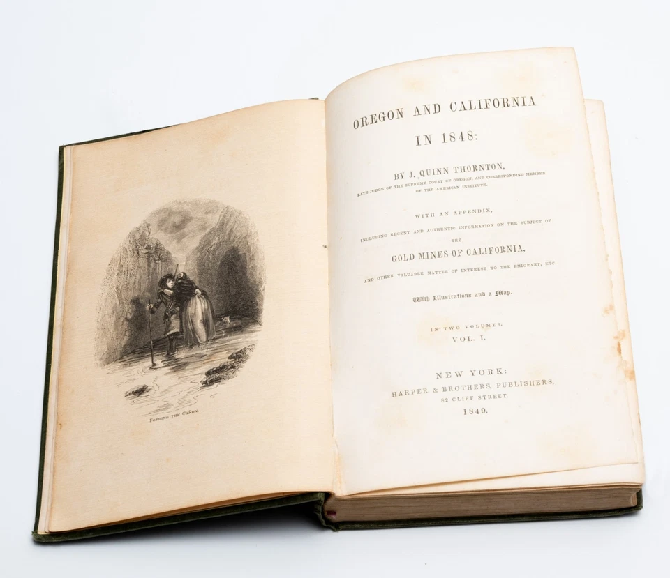 1849 Colton 'Mapa de California, Oregón, Texas y los territorios...' Fiebre del oro Foto 2 de 2