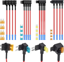 16 Pack 4 Types 12V Car Add-A-Circuit Fuse Tap Adapter,Standard Mini Micro2 and