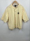 Antigua Men's Yellow Franziskaner Weissbier Patch Short Sleeve Golf Shirt Size L — photo 1