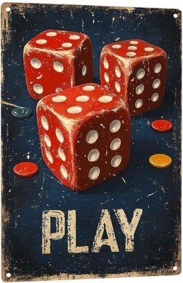 Retro Gamer Tin Sign Arcade Wall Art for Game Room 12x8 Inch