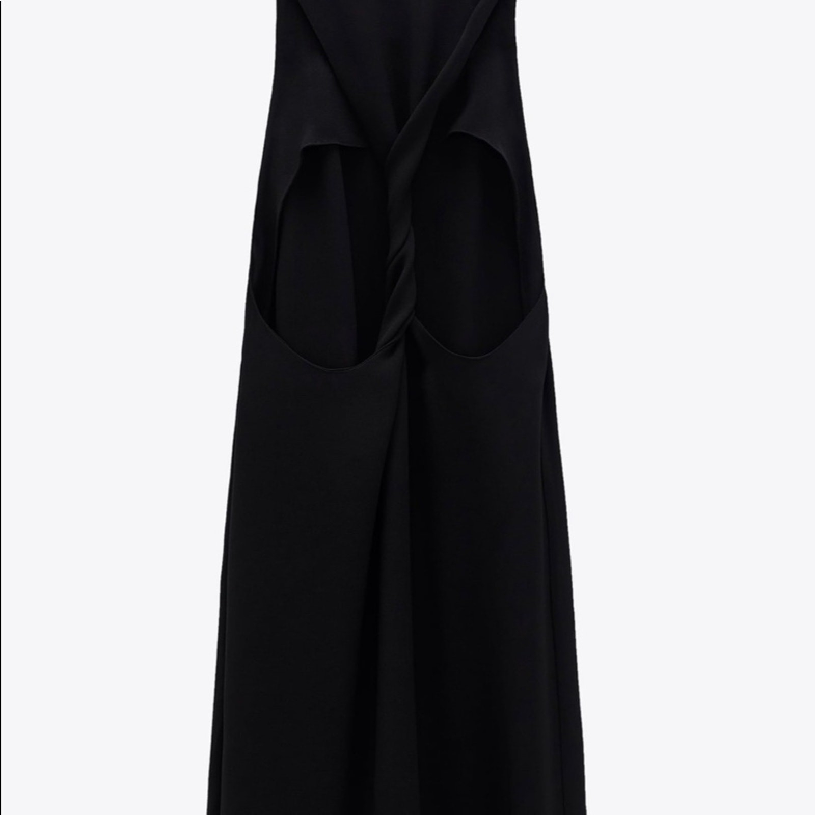 Zara Black Halter Linen Blend Mini Dress Size Small thumbnail 10