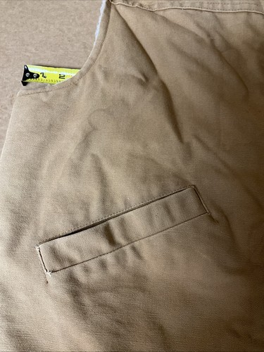 Vintage Carhartt Duck Sherpa Lined Zip Vest Made In USA Size Is A Guess XL? Read - Picture 4 of 24