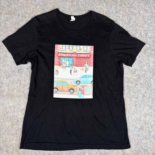 American Thrift Graphic T-Shirt Mens L Black Tee Bella Canvas 100% Cotton Shop